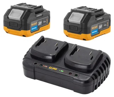 Zdjęcie produktu dla Procraft 20/2 podwójna ładowarka 20 V do akumulatorów Li-Ion 2 A