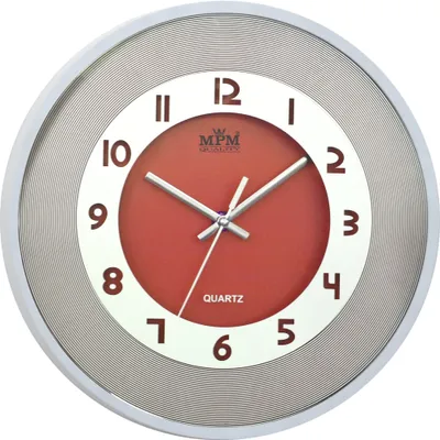 Obrázek produktu pro Nástěnné hodiny MPM, 2523.6000 - oranžová/bílá, 31cm