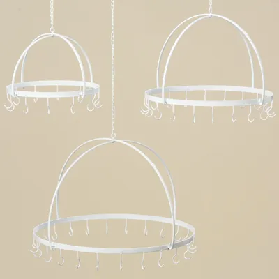 Produktbild von Deckenhänger Kräuterhänger mit Haken weiß Eisen   Ø 30 cm  Stückpreis