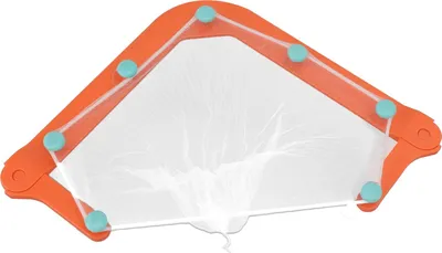 Image de Lot de 2 supports triangulaires pour tamis d'évier avec 100 sacs filtrants pour déchets de cuisine et  alimentaires, orange
