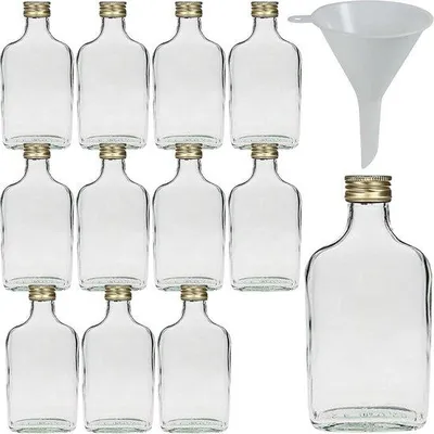 Produktbild von Famanu Glasflaschen 200 ml mit Schraubverschluss - 12er Set