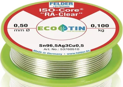 Produktbild von Lötdraht 0,5mm 100g Sn96,5Ag3,0Cu0,5 FELDER
