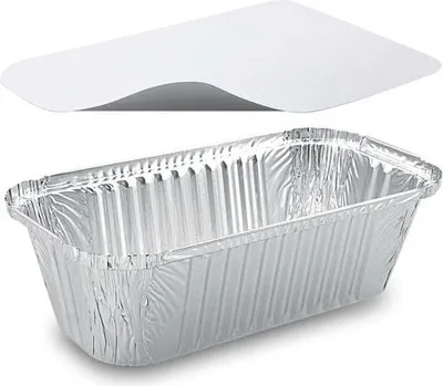 Produktbild von 10x Alu-Servierschale Aluschale Grillschale eckig 1500ml inklusive Deckel