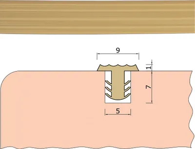 Produktbild von TIBU Trittstopp Treppenstufen, Anti-Rutsch-Profil Gleitschutz und Rutschgummi in Farbe Beige (MINI)