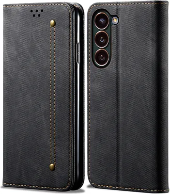 Produktbild von Galaxy S23+ Hülle, Leder Brieftasche Flip Bookstyle Schutzhülle mit Standfunktion für Samsung Galaxy S23+ Schwarz