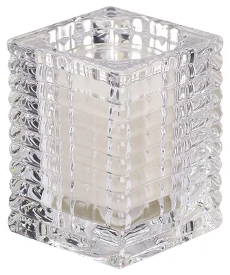 Image de Bougeoir Bolsius Ribbed transparent (1 pièce)