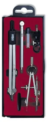 Produktbild von Zirkel - Zirkelkasten 6-teiliges Schulzirkel- Set , im Kunststoffkasten
