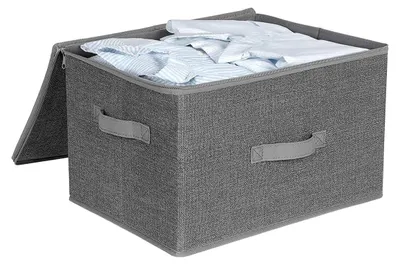 Obrázok produktu pre Sada 3 úložných boxov na textílie – koše na oblečenie so zipsom – 40 x 30 x 25 cm