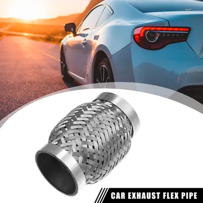 Image de Auto Échappement Flexible Tuyau Tube Échappement Joint Argent Ton 2"x4"