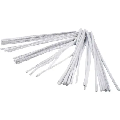 Produktbild von Chenille, weiß, 30 cm, 50 Stück