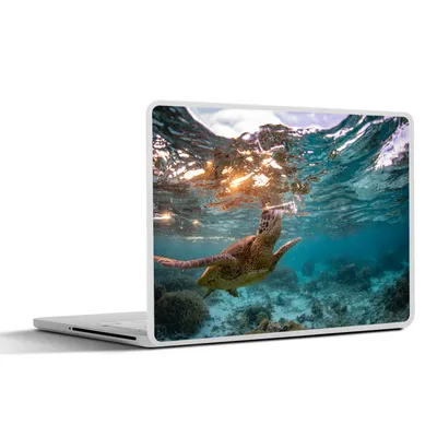 Produktbild von MuchoWow® Laptop Aufkleber Sticker Cover Meer - Schildkröte - Farben 40x30 cm - Laptop Dekoration - Selbstklebend