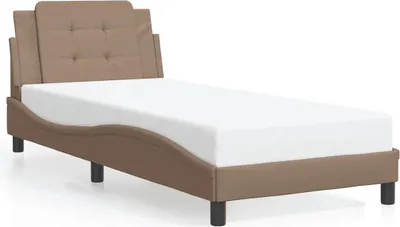 Produktbild von vidaXL Bettgestell ohne Matratze "Zadar" Cappuccino-Braun 90x190 cm Kunstleder