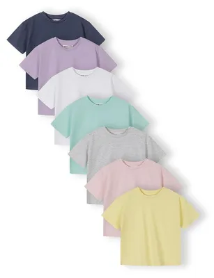 Produktbild von Minoti T Shirt Baumwolle kurzarm Multicolor Gr. 110 für Mädchen