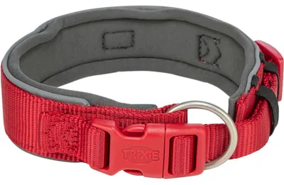 Produktbild von TRIXIE Premium Halsband, extra breit - rot/grafit - 53–62 cm/50 mm