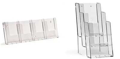 Produktbild von Wand- und Tischbrochurehalter, 4-3 Fächer, A4, 10cm