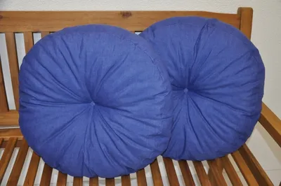 Obrázek produktu pro Polštář kulatý velký tmavě modrý set 2 kusy