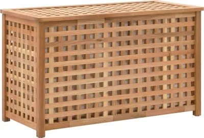 Produktbild von Wäschetruhe 77,5×37,5×46,5 cm Walnuss Massivholz