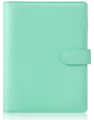 Produktbild von A5 Ringbuch Abdeckung Hellgrün Kunstleder 6 Loch Nachfüllbar Planer Organizer (ohne Papier)