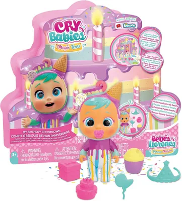 Produktbild von Weinende Babys – Magische Tränen – Adventskalender zum Jubiläum – Geburtstag – Exklusive Sweety-Puppe und 6 Accessoires