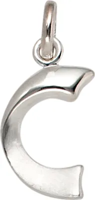 Produktbild von JOBO Anhänger Buchstabe C 925 Sterling Silber rhodiniert teilmattiert