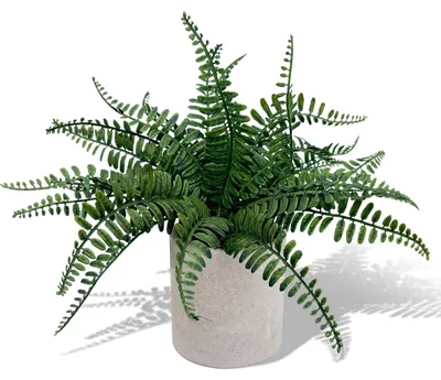 Produktbild von Künstliche Farne, künstliche Farne im Topf, Bostonfarne für Büro, Wohnzimmer, Schlafzimmer, Badezimmer, Küche, Heimdekoration