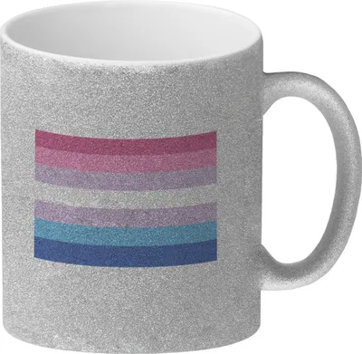 Produktbild von Bigender Flagge Gleichberechtigung Glitzer-Kaffeebecher