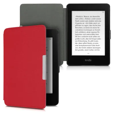 Produktbild von kwmobile Hülle kompatibel mit Amazon Kindle Paperwhite - Nylon eReader Schutzhülle Cover Case (für Modelle bis 2017) - Rot