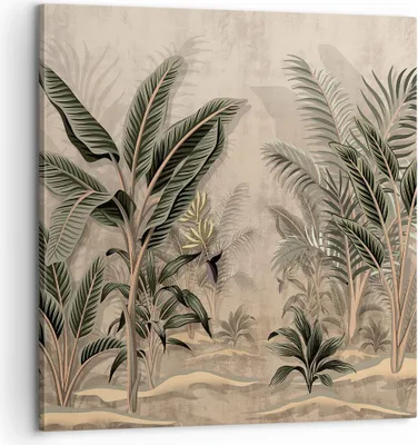 Produktbild von Bild auf Leinwand - Leinwandbild - Einteilig - Wald Blatt Baum - 60x60cm - Wand Bild - Wanddeko - Wandbilder - Leinwanddruck - Bilder - Wanddekoration - Leinwand bilder - Wandbild - AC60x60-5101