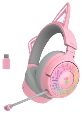 Produktbild von Razer Kraken Kitty V3 Pro - Quartz, Verkabelt & Kabellos, Gaming, 390 g, Kopfhörer, Rose