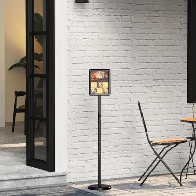 Obrázok produktu pre vidaXL Výstavné stojany čierne 25 x 25 x 125 cm Hliník