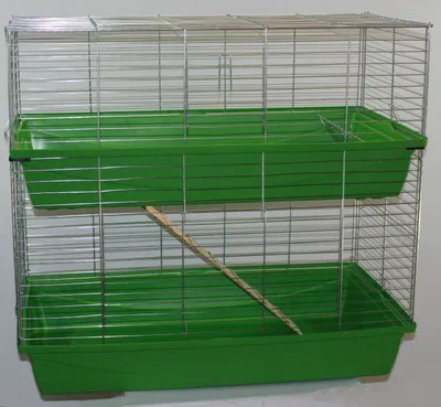 Produktbild von 1m doppel Hasenkäfig Meerschweinchenkäfig grün