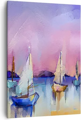 Produktbild von Bild auf Leinwand - Leinwandbild - Einteilig - Segelboot See - 50x70cm - Wand Bild - Wanddeko - Wandbilder - Leinwanddruck - Kunstdruck - Wanddekoration - Leinwand bilder - Wandbild - PA50x70-4099