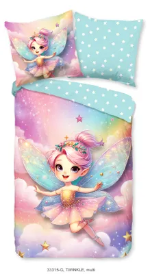 Produktbild von Duvet cover Good Morning 135x200 + 1* 80x80 cm - Fairy in rainbow colors