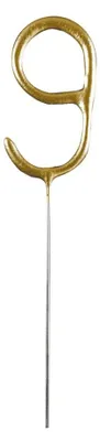 Produktbild von Wunderkerze gold Zahl 9