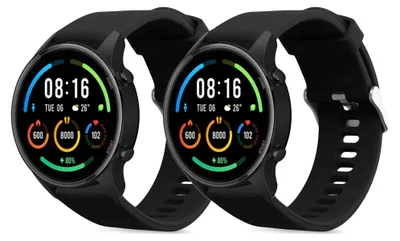 Produktbild von kwmobile 2x Sportarmband kompatibel mit Xiaomi Watch S4/S4 Sport/S3/S2/Watch S1 Active/Redmi Watch 5 Active Armband - Fitnesstracker Band Set aus TPU