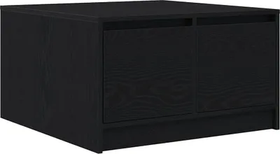 Image de Table basse avec tiroirs chêne noir 70,5x70x40 cm