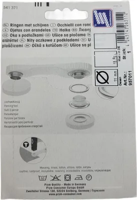 Produktbild von Messing-Ösen 11mm, 15 Stück im Blister