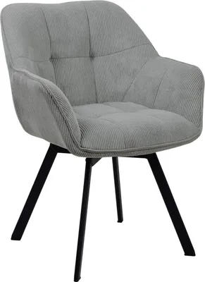 Immagine prodotto di Sedia da pranzo in corda, girevole, di facile manutenzione - sedia da pranzo dal design moderno | colore: grigio