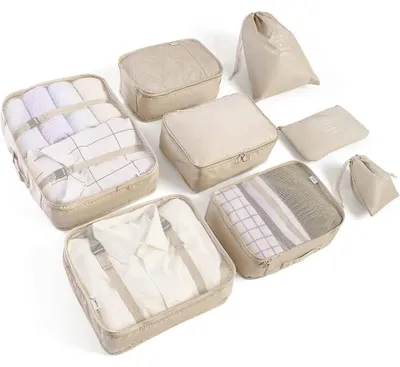 Produktbild von 8-teiliges Reise-Organizer-Set, wasserdichter Koffer-Organizer, Packwürfel-Organizer