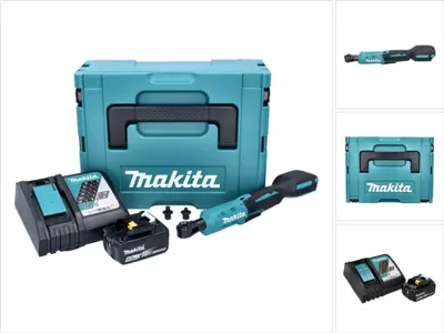Produktbild von Makita DWR 180 RG1J Akku Ratschenschrauber 18 V 47,5 Nm 1/4" 3/8" + 1x Akku 6,0 Ah + Ladegerät + Makpac