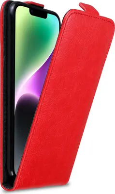 Produktbild von Cadorabo Hülle für Apple iPhone 14 PLUS Schutz Hülle in Rot Flip Etui Handyhülle Case Cover