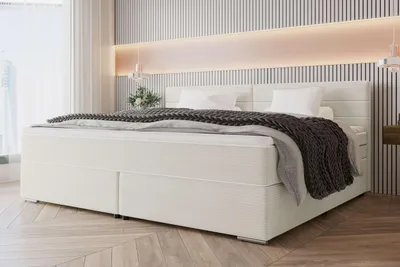 Produktbild von 99rooms Phönix Familienbett Boxspringbett 240×200 cm Cordstoff POSO Greige