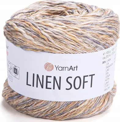 Zdjęcie produktu dla Włóczka YarnArt Linen Soft / 100 g / len wiskoza bawełna / 7407 / mix