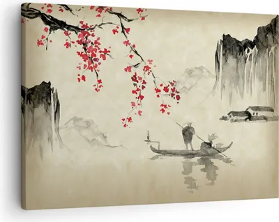 Produktbild von Bild auf Leinwand - Leinwandbild - Einteilig - Blume Kirschen Japan - 70x50cm - Wand Bild - Wanddeko - Wandbilder - Leinwanddruck - Bilder - Wanddekoration - Leinwand bilder - Wandbild - AA70x50-5020