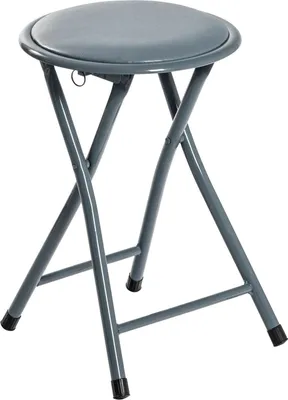 Produktbild von Harbour Housewares  Harbor Haushalt Runde Compact Klapphocker - Grau
