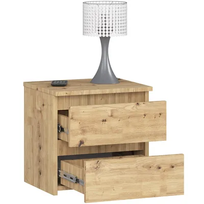 Produktbild von Nachttisch | Nachtschrank | 40 cm breit, zwei Schubladen