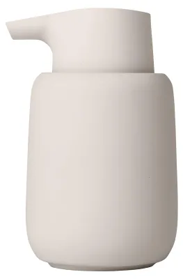 Produktbild von SONO 250 ml Keramik-Seifenspender | Handseifenspender in Beige | Ø 8 x 14 cm (H) | Farbe: Moonbeam | Flüssigseifenspender mit Pumpkopf