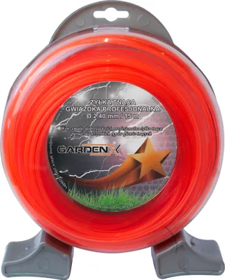 Produktbild von Schnittlinie für Rasentrimmer "Stern" 2.40 mm - 15 m - Trimmerfaden Mähfaden für Rasentrimmer und Freischneider -  GardenX