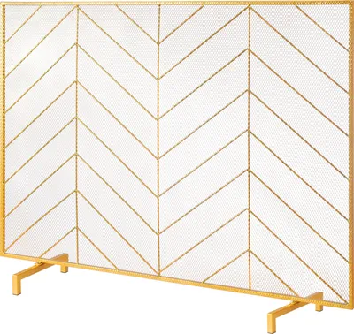 Immagine prodotto di SucceBuy Paravento per caminetto, 980 x 758 mm, paravento a rete in ferro, griglia per caminetto autoportante per il soggiorno, facile installazione, decorazione moderna per la casa