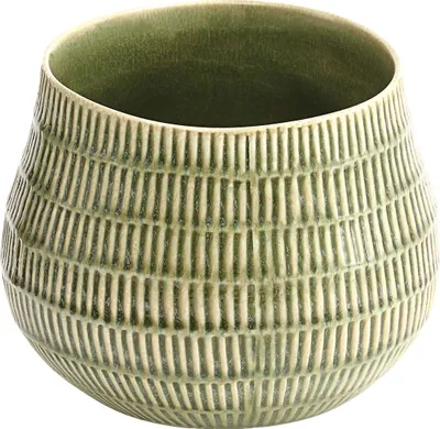 Produktbild von Dehner Blumentopf, Ø 16 cm, Höhe 14 cm, Keramik, lasiert, hellgrün